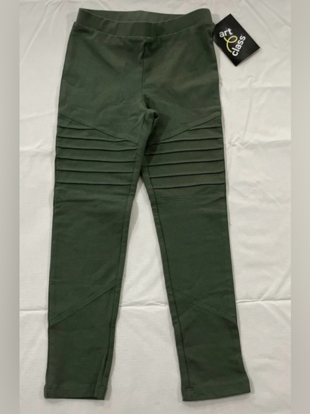 art class Olive Ribbed Moto Joggers